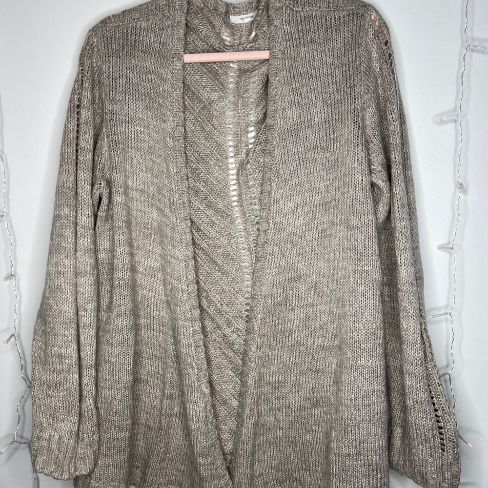 3 FOR $15 - Knit Beige Grey Cardigan